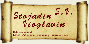 Stojadin Vioglavin vizit kartica